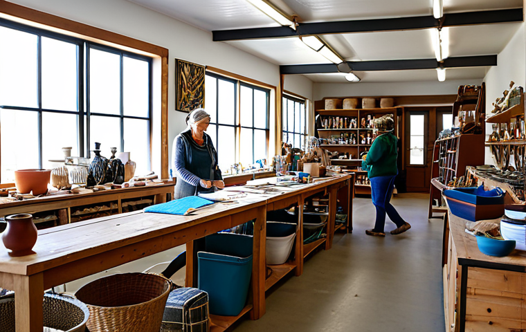 Cooperative Success**
"A thriving worker-owned cooperative workshop, filled with artisans crafting unique, sustainable products. Shelves are stocked with colorful goods, showcasing the talent and dedication of the team. Sunlight streams through large windows, illuminating the scene. Community members browse the selection, engaging with the artisans. The atmosphere is collaborative and positive. Fully clothed, appropriate attire, safe for work, perfect anatomy, natural proportions, professional photography, high quality, family-friendly."
**