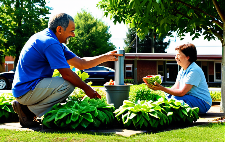 Time Bank Community**
A diverse group of people exchanging services in a vibrant neighborhood square. A plumber helps a senior with repairs, a teacher tutors a child, and a gardener offers fresh produce. Focus on the interactions and the spirit of mutual support. "Time banking community," "barter system," "local exchange," "community spirit," "safe for work," "appropriate content," "fully clothed," "professional," "modest," "family-friendly," "perfect anatomy," "correct proportions," "natural pose," "well-formed hands," "proper finger count," "natural body proportions."
**