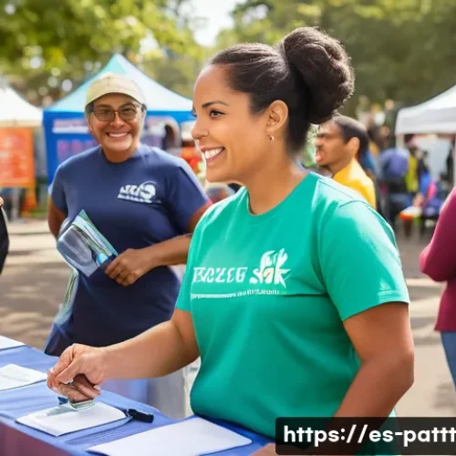 대안경제 모델의 건강과 복지 접근법 - A vibrant community health fair in a colorful Latin American neighborhood, featuring diverse groups ...